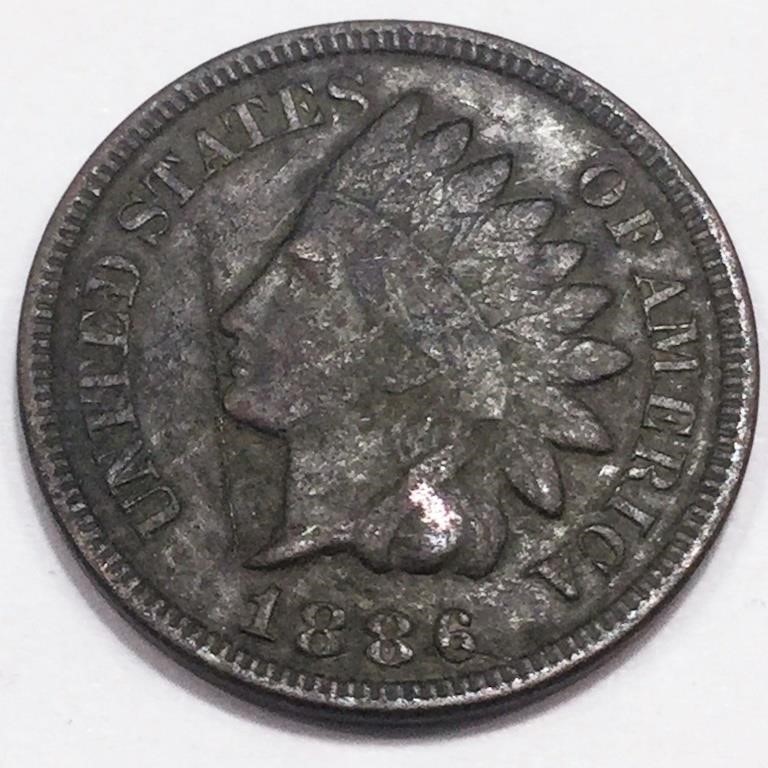 1886 Type 2 Indian Head Penny