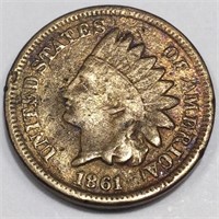 1861 Indian Head Penny Rare Date