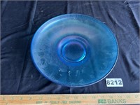 Iridescent Blue Satin Glass Bowl