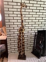 58" Wood Giraffe