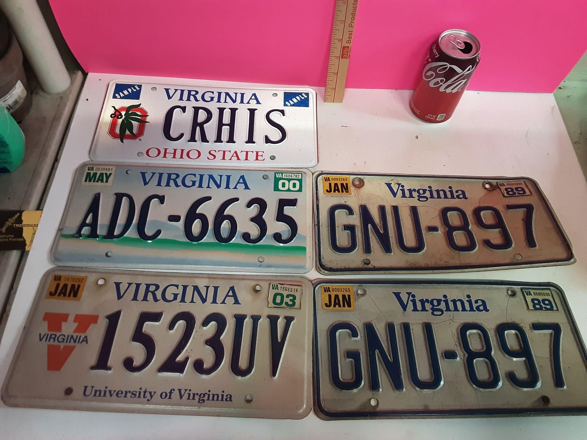 Virginia License Plates some older
