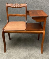 Vintage Telephone Table with Chair