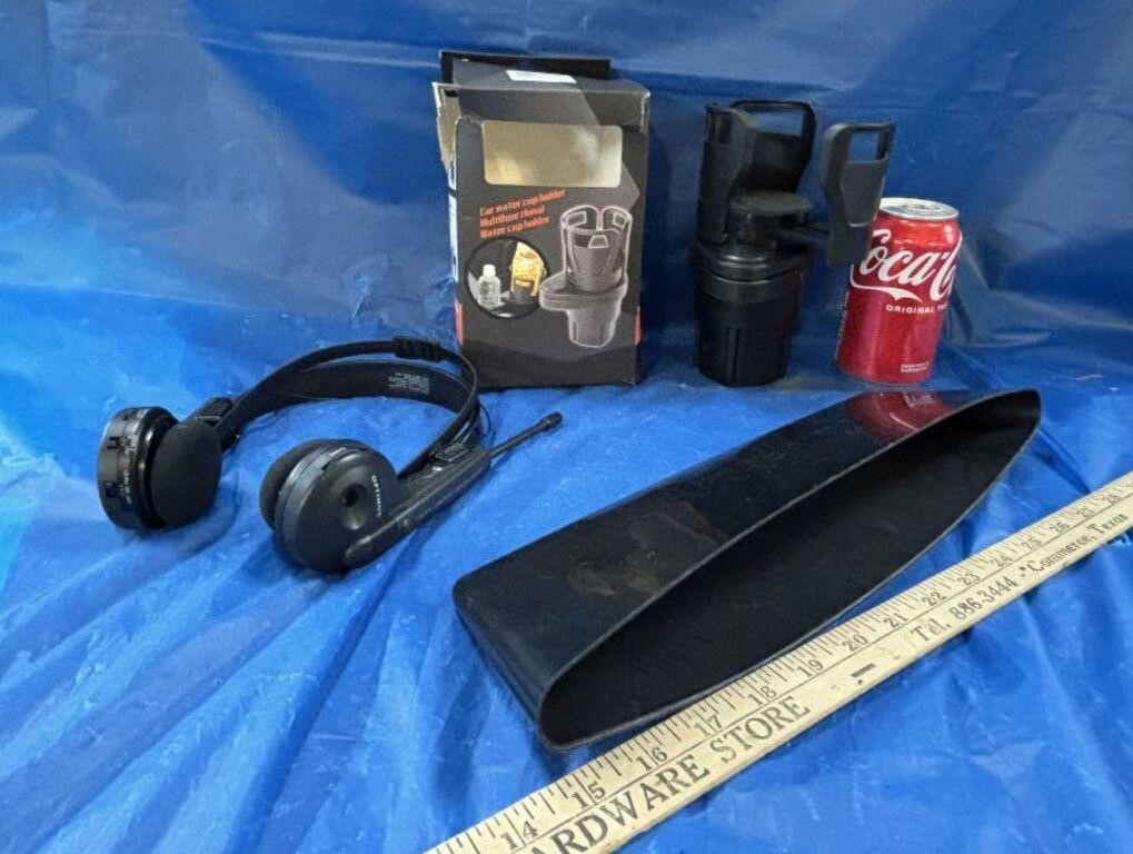 Vintage Radio Headphones and Car Accessories