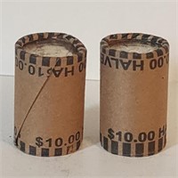 Two rolls of 1964 Kennedy Silver Half Dollars