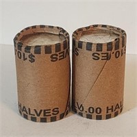 Two rolls of 1964 Kennedy Silver Half Dollars