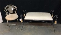 Vanity Chair & Bench V9A