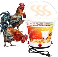 Heated Water Bucket for Chickens 4 Gallon