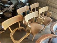 5 Cane Back Chairs