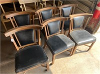 6 Black Padded seat and Back Chairs