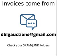 Invoice/Info Email - dblgauctions@gmail.com