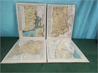 World Atlas and Gazetteer maps of Rhode Island,