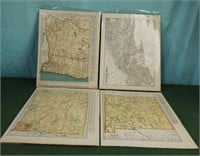 World Atlas and Gazetteer maps of Oregon, Central