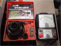 6-12-24V Amp Res. Tester, Hole Saw Set Kit