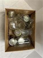 Box Of 12 Canning Jars - not All Have Lids