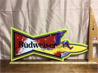 Budweiser tin beer sign
