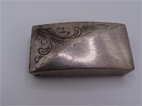 Sterling SIlver Embossed Belt Buckle 2.25" 27g