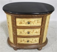 Oval decorative marble top stand