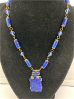 Antique Necklace Blue Stones, Pendant