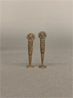 2 United States Trench art souvenir bullets.