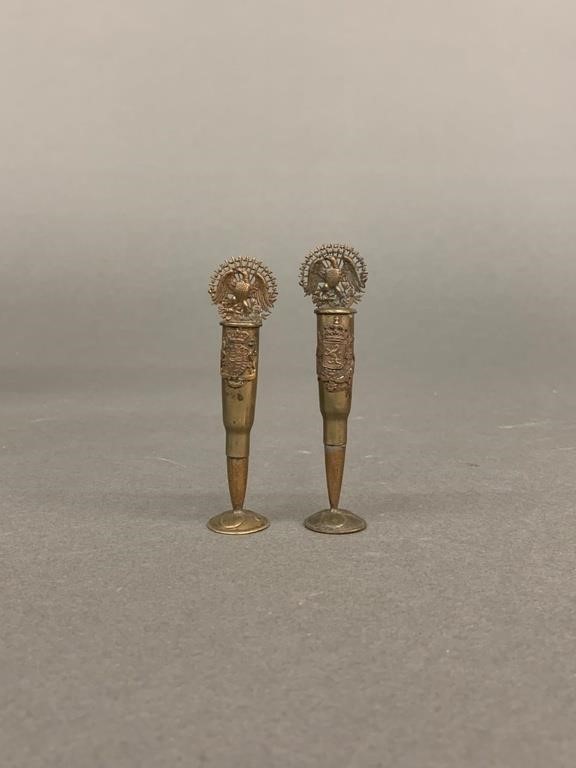 2 United States Trench art souvenir bullets.