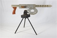 Vintage Handmade Wooden Toy Machine Gun