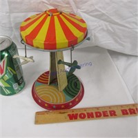 Carousel air planes tin wind up toy