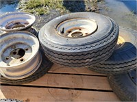 (4) 8" Tires & (2) Extra Rims