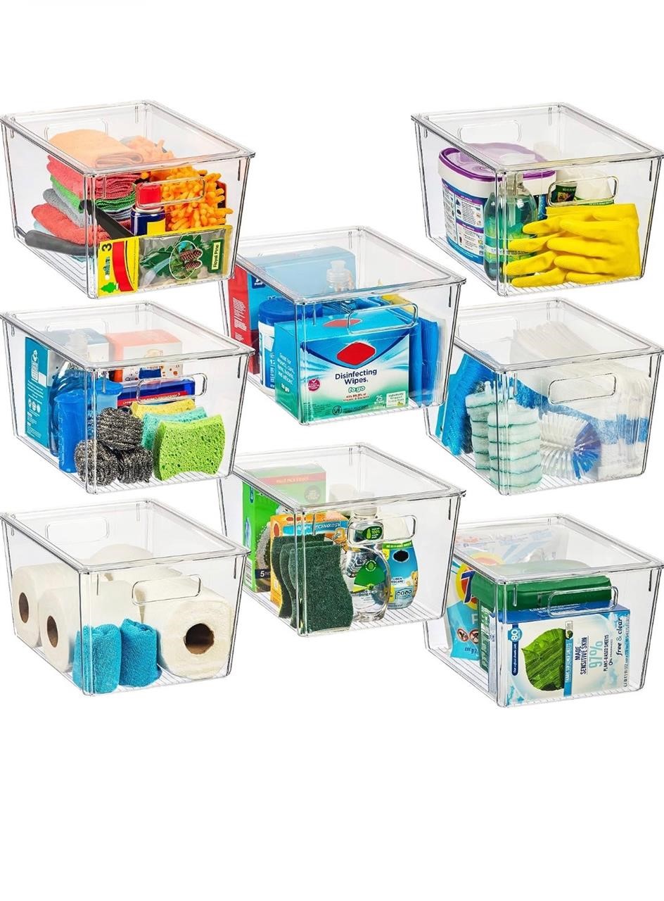 ClearSpace Storage Bins with Lids 8 pack