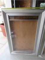 (2) display cabinets w/lights. Measures 53"X35".