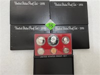 (5) 1976 Proof Mint Sets