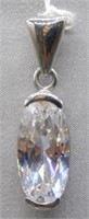Sterling Silver pendant with CZ stone.