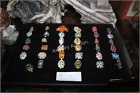 36 COSTUME JEWELRY RINGS - NOT DISPLAY