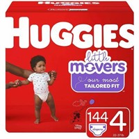 HUGGIES LITTLE MOVERS DIAPERS,SIZE 4,APPRX 144 PCS