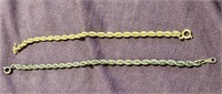 ONE GOLD TONE AND ONE SILVER TONE BRACELET