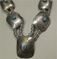 Nickel Silver & Sleeping Beauty Turquoise Necklace