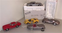 5 Vintage Die Cast Sports Cars