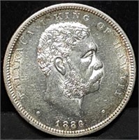 1883 Kingdom of Hawaii Silver Half Dollar BU