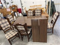 Table and 6 Chairs with 2 Leaves