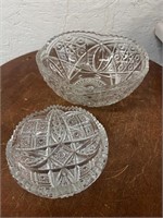 2 Beautiful Cut Glass Bowls
