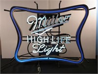 *LPO*Miller High Life Light Beer Blue & White Neon
