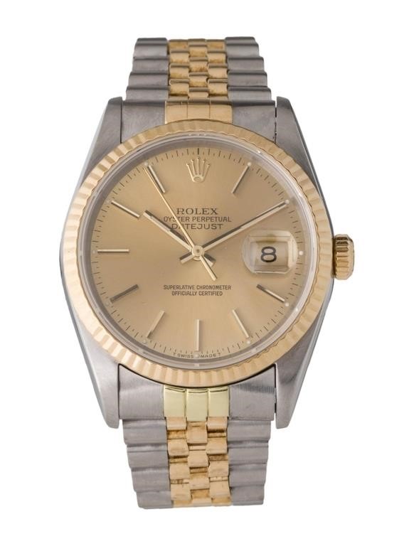 Rolex Men's 18k Gold & Ss Datejust Watch 36mm