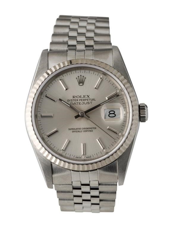 Rolex 18k White Gold Datejust Jubilee Men's 36mm