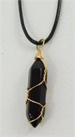 Natural Quartz Wire Wrapped Crystal Pendant -