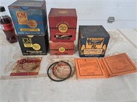 Vintage piston ring kits with rings