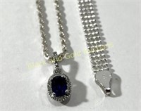 10K & 925 Sterling Silver Necklace & Bracelet
