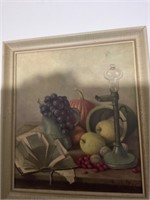Framed fruit art picture