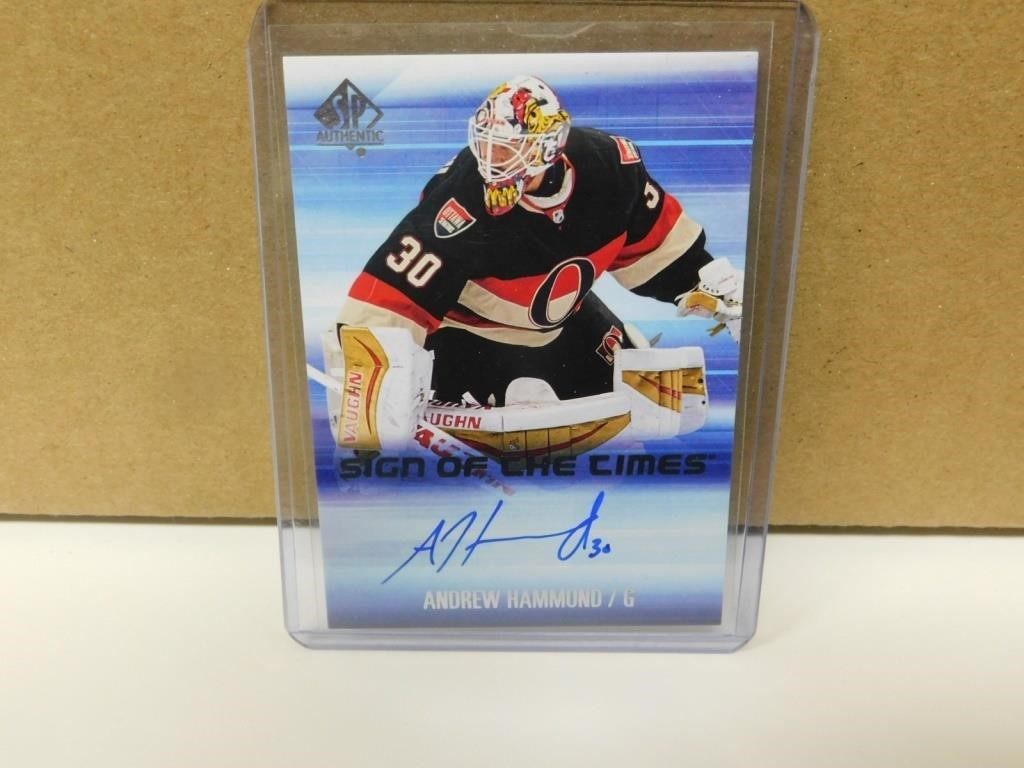 2015-16 SP Auto Andrew Hammond #SOTT-AH Card