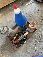 ratchet strap, gear lube, starting fluid