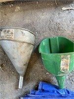 funnels, one plastic one metal