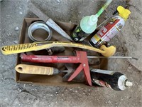 caulk gun, garden hand tool, duct tape, part clean